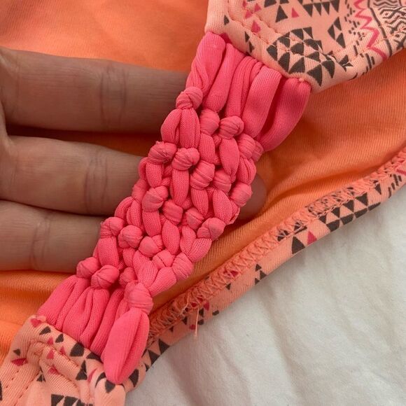 Hula Honey Neon Orange and Pink Swim Bottoms - Picture 4 of 7
